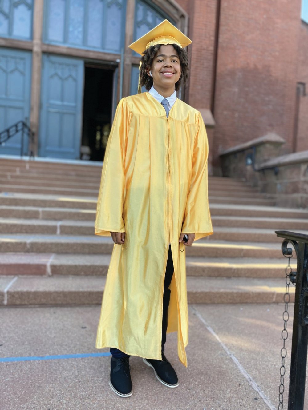 EDUCATION SUCCESS: Sandra Olivo Peterson’s son, Darien, participated in school choice where he attended Bishop McVinney School in Providence.